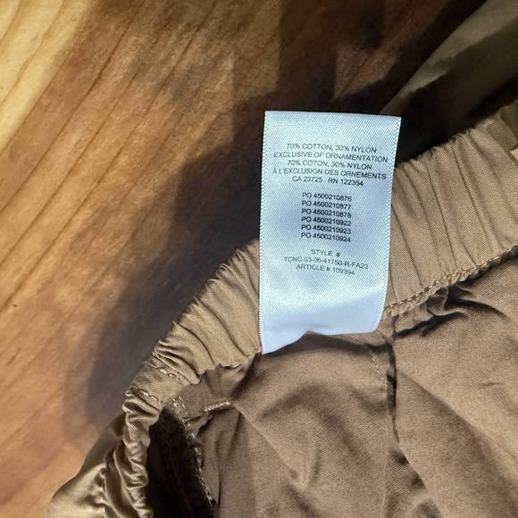 TNA Aritzia Women's Cargo Pants Small Cotton Baggy Wide leg Drawstring Nylon R1 - Picture 6 of 8